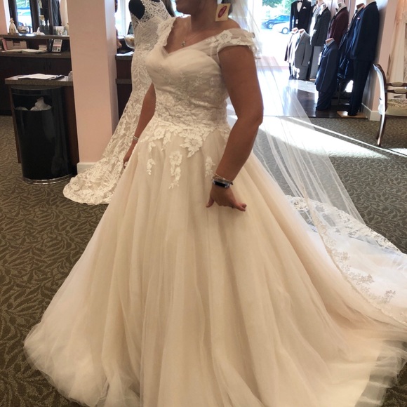 Sincerity -Off the Shoulder Ball Gown-STYLE: 44132 - Picture 6 of 8